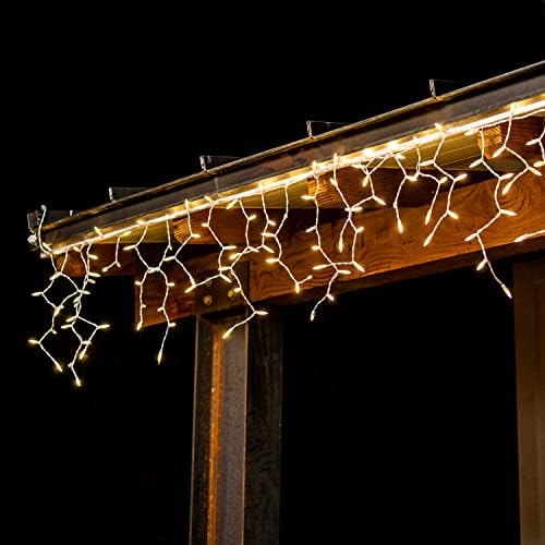 Joiedomi 150 LED 8.67 רגל אורות קרח לחג המולד לקישוטים פנימיים וחיצוניים, אירועי חג מולד, עיצוב ליל חג המולד,