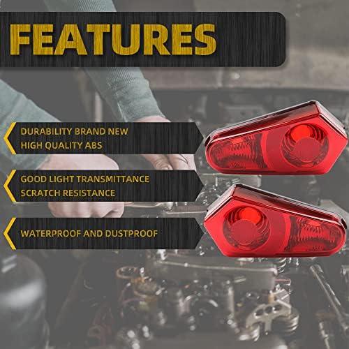 Dasbecan Red LED ATV Tailights Tail Lights Compatible with Polaris Sportsman Hawkeye RZR ACE 2005-2017