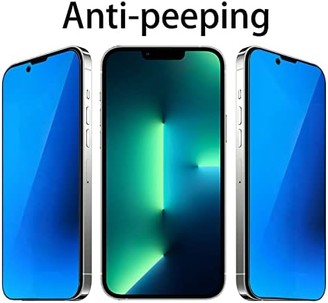 2 יחידות פרטיות אנטי-כחולה מראה זכוכית מחוסמת מגן מסך נגד ריגול סרט אנטי-מציץ תואם לאייפון