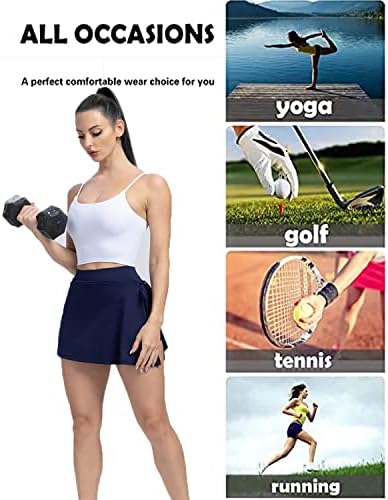 חצאיות טניס לחדר הכושר לנשים עם כיסים חצאיות גולף אתלטיות המפעילות חצאית ספורט אימון
