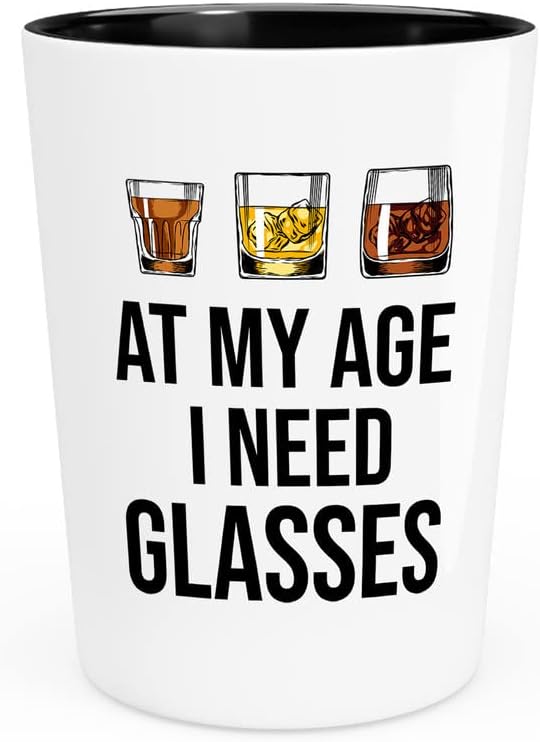 פלאירי ארץ סרקזם מצחיק כוס שוט 1.5 עוז-בגילי אני צריך משקפיים - בדיחות סרקסטיות שנונות אלכוהוליסטיות