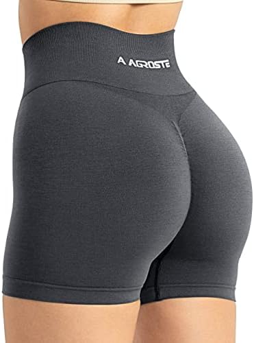 אגרוסט נשים 3.6 מעצימות מכנסי אימון עם כיסים חלקים עם מכנסי חדר כושר עם הרמת קת חדר כושר קצרים במותניים גבוהים