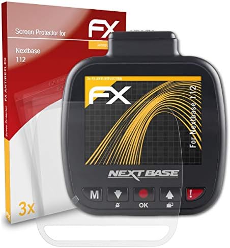 מגן מסך Atfolix התואם לסרט הגנת המסך של Nextbase 112, סרט מגן FX אנטי-רפלקטיבי וסופג זעזועים