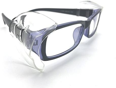 משקפי בטיחות Auony מגני צד, 2 זוגות מחליקים על מגני צד צלול למשקפי בטיחות מתאימים למשקפיים קטנים