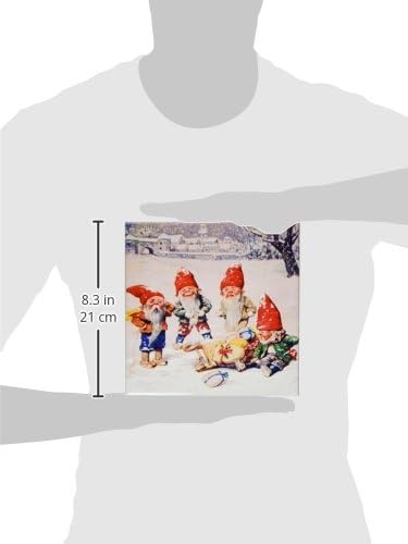 3רוז סי טי_62565_3 תמונת וינטג ' של שדוני חג המולד באריחי קרמיקה שלג, 8 אינץ