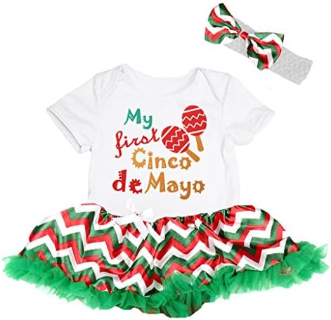 Petitebella הראשון שלי Cinco de Mayo Maracas שמלת תינוקות NB-18M