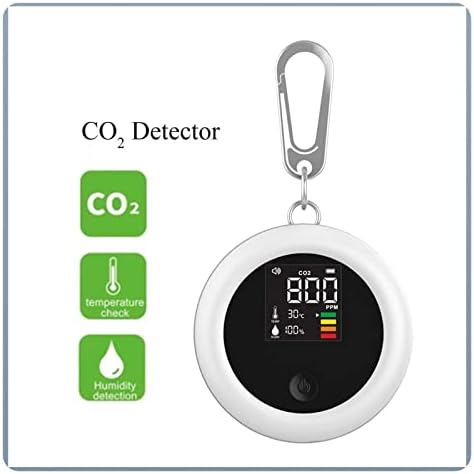 גלאי מיני CO2 3 ב 1 פחמן דו -חמצני באיכות אוויר מנתח לחות מנתח מד דיגיטלי