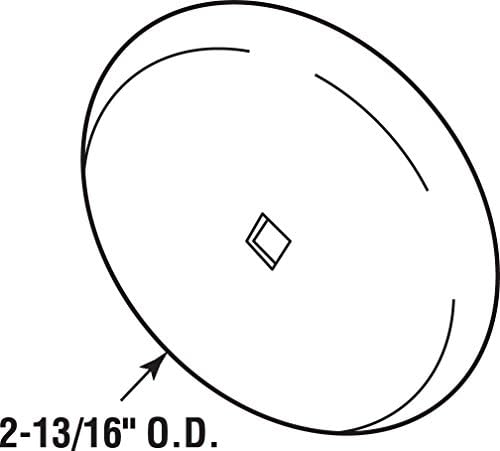 Prime-Line MP9200 כפתור ארון כפתור אחורי, בקוטר 2-13/16 אינץ ', פלדה מוטבעת, גימור פליז מלוטש, חבילה של 5