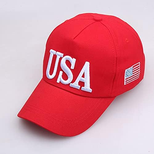 אייקו ארהב בייסבול כובע פולו סגנון רקום אבא כובע מתכוונן אמריקאי דגל עבור גברים ונשים מגיע עם את דגל מחזיק