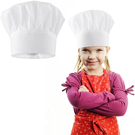 שף כובע מתכוונן אלסטי מטבח בישול שף כובעי לבן בייקר כובע בישול כובע שף כובע עבור בנות בני למבוגרים