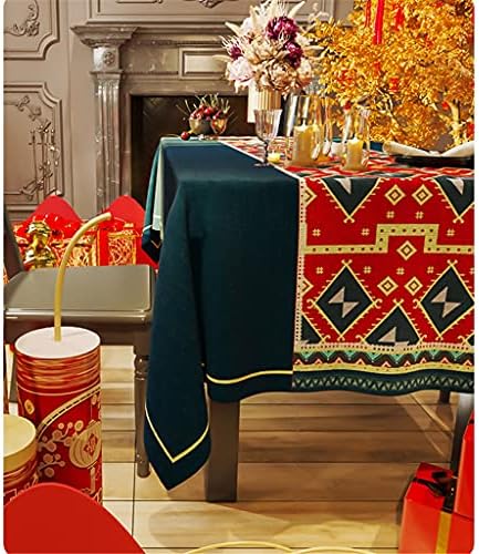 188 חגיגי בסגנון סיני מפת שולחן בד חגיגי ארוחת כיסוי נורדי אדום מלבני קפה שולחן מפת שולחן