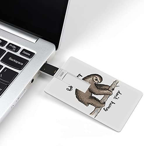 כרטיס עצלני שמח USB 2.0 כונן הבזק 32 גרם/64 גרם דפוס מודפס מצחיק