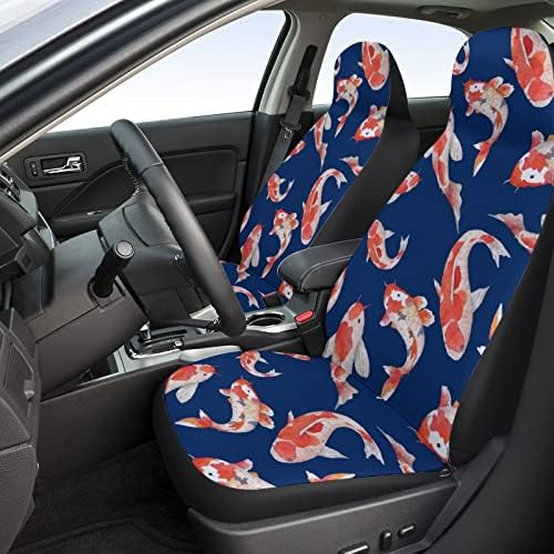 קוי דגי רכב מושב מכסה אביזרי פרימיום מול זוג כרית מגן כושר אוניברסלי עבור רוב מכוניות ורכבי שטח