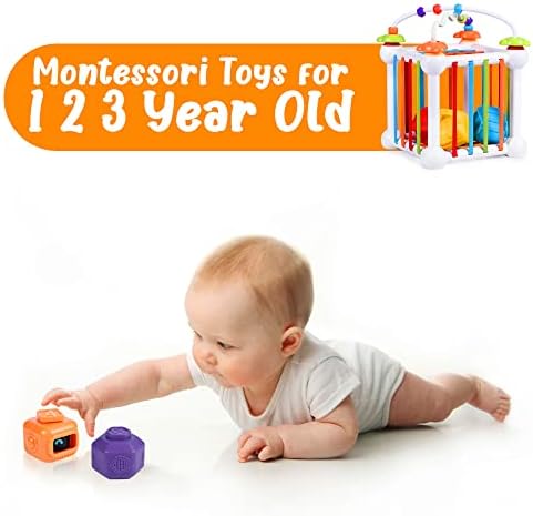 צעצוע סדרן צורה של צורת תינוקות לבנים ולבנות-צעצועים חושיים לפעוטות 1-3-צעצועי נסיעות פעוטות ובטוח צבעוני-צעצוע