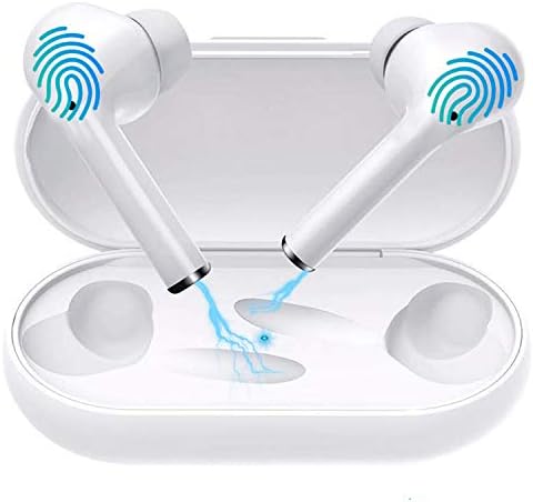 Bluetooth 5.0 אוזניות אלחוטיות, DualPow True Heophone True Hifi Stereo Sound Mini in-Res אוזניות התואמות לאייפון,