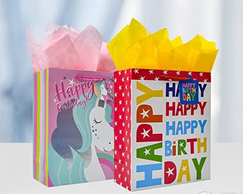 12.6 גדול מתנת תיק מתנת יום הולדת תיק עם רקמות נייר, שמח מתנת יום הולדת שקיות עבור בנות, מציג אריזה-2