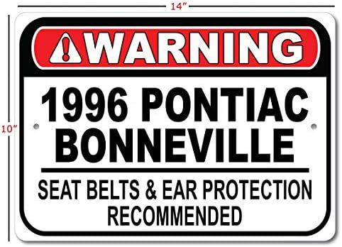 1996 96 חגורת הבטיחות של פונטיאק בונוויל מומלצת שלט רכב מהיר, שלט מוסך מתכת, עיצוב קיר, שלט