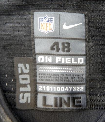 2015 משחק סן פרנסיסקו 49ers ריק הונפק על ג'רזי שחור צבע Rush 48 DP30156 - משחק NFL לא חתום משומש