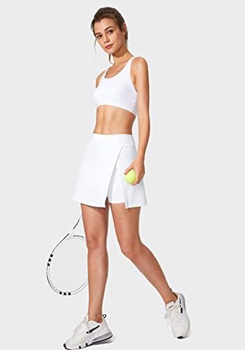 חצאית טניס לנשים של Obla עם כיסים חורצים חצאיות גולף אתלטיות גבוהות מותניים.