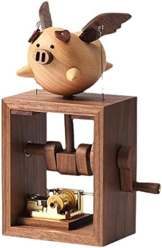 קופסא מוסיקה של סאנסה קופסת יום הולדת לתיבת מוסיקה קופסת עץ שעון מעץ שעון נער