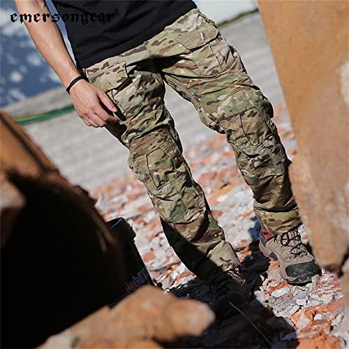 מכנסיים טקטיים של Emersongear G3, מכנסי מטען של Ripstop לגברים אימונים של צבא CAMO טיולים לטיולים ציד קמפינג