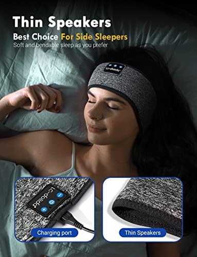 אוזניות שינה של LC-Dolida Bluetooth, אוזניות סרט ספורט אלחוטי עם רמקולי סטריאו HD דקים מושלמים לשינה, ספורט,