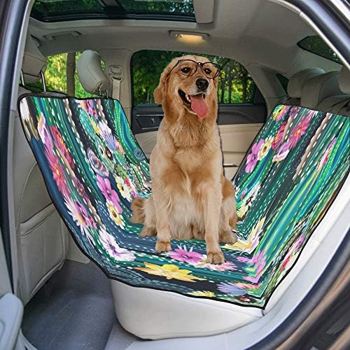 מותאם אישית קקטוס ירוק צמח פרחים טרי הדפסת רכב מושב מכסה לכלבים עמיד למים החלקה עמיד רך לחיות מחמד