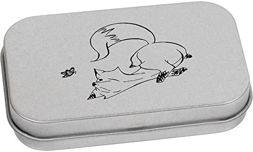 Azeeda 'Fox & Butterfly' סקרן 'מתכת צירים מכתבים פח/קופסת אחסון