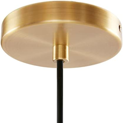 המפטון היל אובורן מודרני תליון תאורה-זהב בסיס, פעמון בצורת זכוכית גווני נברשת, זהב / ברור