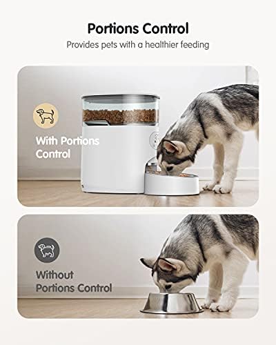 מאכילי חתולים אוטומטיים של פארורו, מתקן מזון יבש לחתולים 4 ליטר, מאכילי חיות מחמד אוטומטיים לחתולים