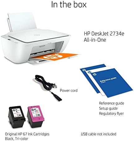 HP DeskJet 2734E צבע אלחוטי מדפסת All-in-One עם 9 חודשים בחינם דיו