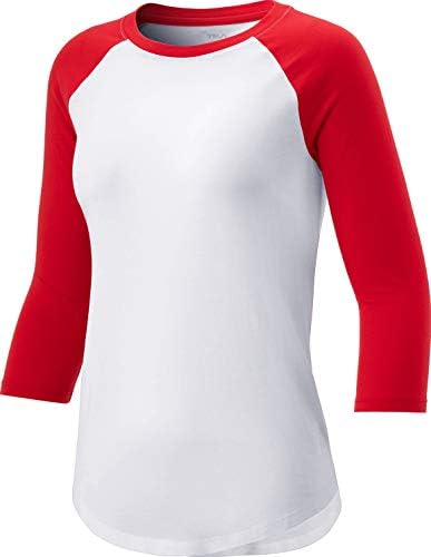 TSLA לנשים 3/4 שרוול בייסבול חולצות חולצות, חולצת טריקו כותנה דינמית מזדמנת, צמרות רגלן רבע שרוול
