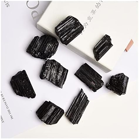 נינה נוגרהו שחור טבעי טורמלין קריסטל אבן גולמית סלע מינרל רייקי ריפוי אבן DIY לקישוט בית אוסף מתנה