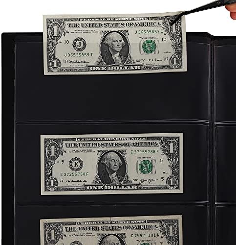 60 כיסים מטבע אלבום-7.7 איקס 3.2 שטרות איסוף מחזיק מעוור קשה כיסוי אחסון ספר עם מגן מקרה עבור נייר מתקפל