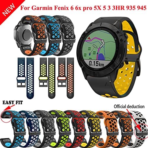 NYCR 26 22 ממ רצועת Watchband עבור Garmin Fenix ​​7 7x 6 6x Pro fenix 5x 5 3 3HR S60 MK1 צפה מהיר שחרור