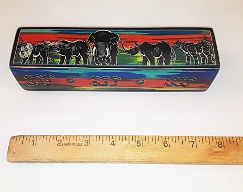 קופסת אבן סבון אמיתית המכילה 2 עטים הובנים שחורים טהורים כולם מגולפים במזרח אפריקה *** יוצא ממכירה עסקית