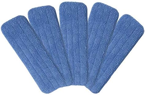 5 חבילה מיקרופייבר סמרטוט רפידות ראש רטוב יבש מגבים מילוי עבור 15 שטוח סמרטוט בסיס כחול