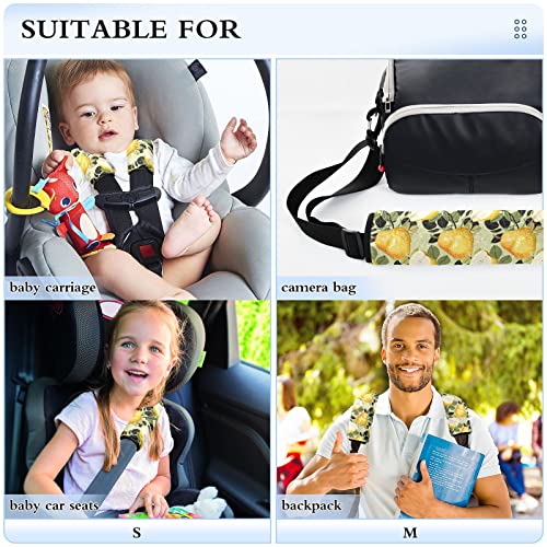 אגס ומשאיר כיסויי רצועת מושב רכב לילדים לתינוקות 2 יח 'רצועות מושב רכב רפידות כרית כרית כרית מגן על