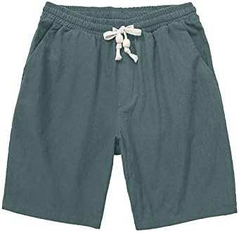 מכנסיים קצרים של Xiloccer לגברים 2021 מכנסי זיעה של גברים מזיעה קצרים בקיץ פשתן פשתן בגודל גדול בגודל רופף