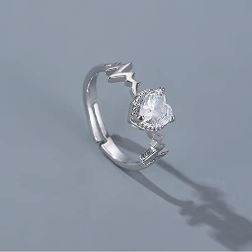 טבעות זולות לנשים אופנה תכשיטים חדשים זירקון טבעת בצורת לב יצירתי יהלום משובץ טבעת טבעת טבעת טבעת אופנה