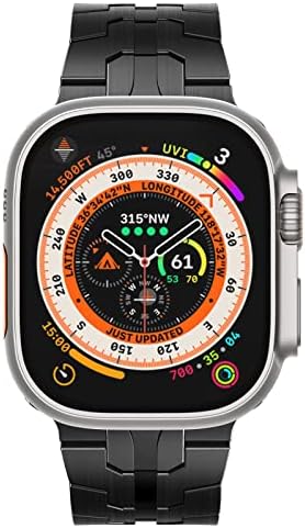 Fullife תואם לפס Apple Watch Ultra 49 ממ 45 ממ 44 ממ 42 ממ, אבזם קישור מתכת נירוסטה לנירוסטה לסדרה IWatch