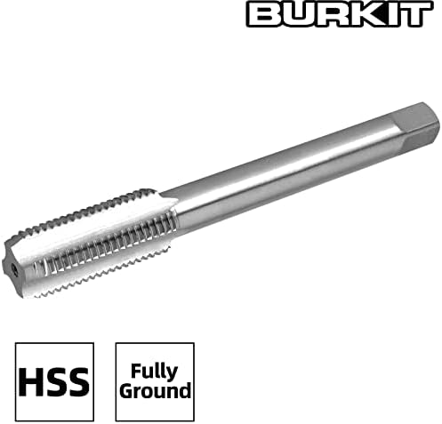 Burkit M12 x 0.5 חוט ברז על יד שמאל, HSS M12 x 0.5 ברז מכונה מחורצת ישר