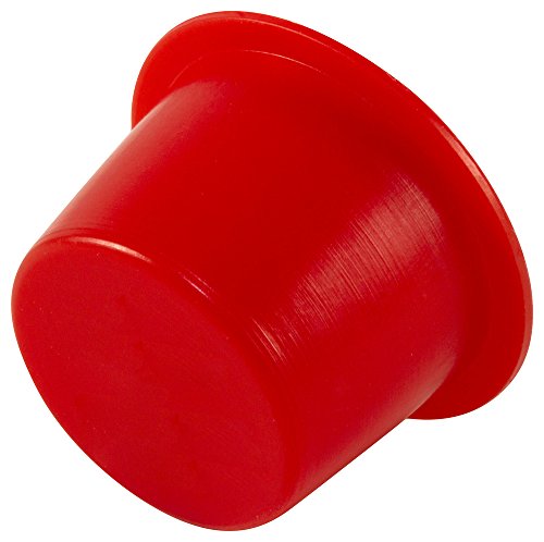 Caplugs Q252Q1 כובע מחודד מפלסטיק ותקע. T-252, PE-LD, CAP OD 1.231 מזהה תקע 1.356, אדום