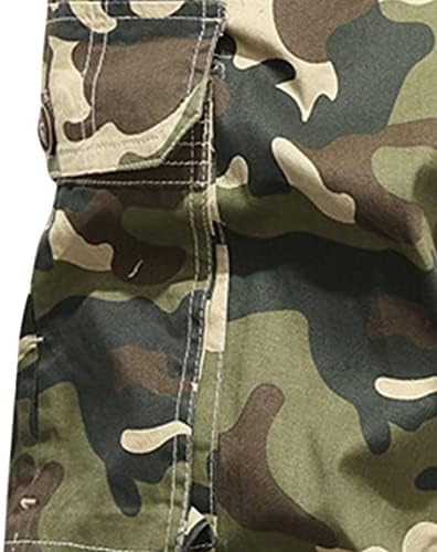 גברים הסוואה כותנה מטען מכנסיים הסוואה חיצוני רב כיסים קצר כושר רגוע קל משקל צבאי קצר מכנסיים