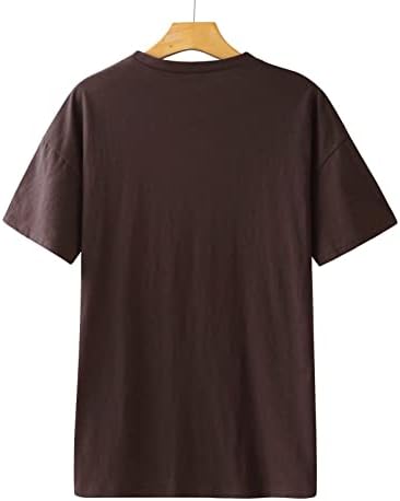 חולצת חולצת סתיו בקיץ לנשים שרוול קצר 2023 בגדים טרנדי צוואר צוואר גרפי גרפי חולצה צנועה 8U