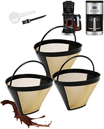 מסנני קפה לשימוש חוזר לסינון קפה קויסינארט החלפת מסנן מס '4 סל פילטר קפה קבוע לסל Cuisinart DCC-3200P1 SS-15P1