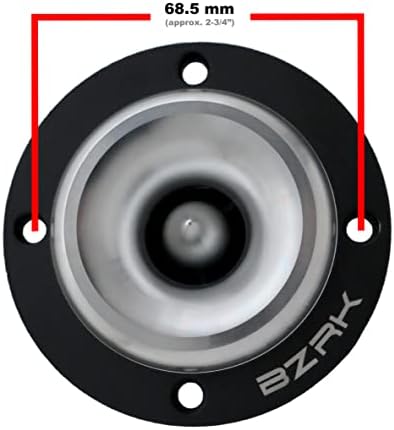 BZRK Audio SST-160 כדור טיטניום סופר טוויטר 160 וואטס מקסימום רמקול יחיד, שחור