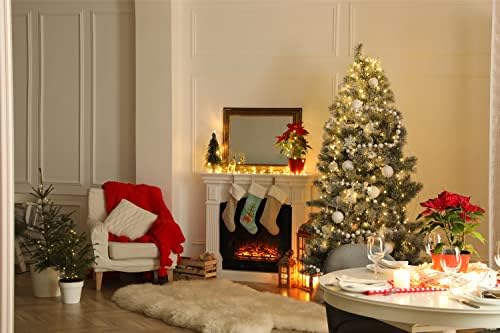 אוצרות קרוליין CK3555CS פומרניאן עץ חג המולד גרב חג מולד, אח תלויה גרביים עונת חג המולד עיצוב חג