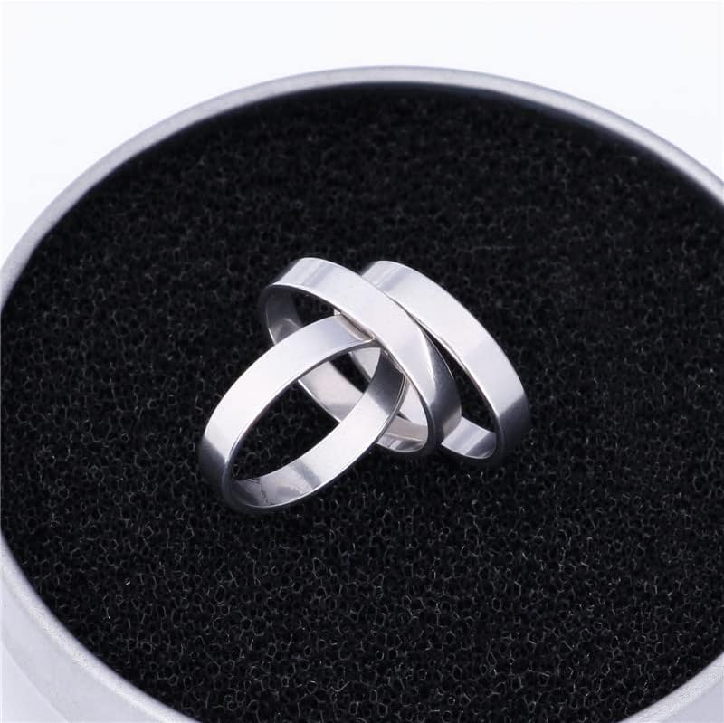 טבעות קולסו 316 ליטר 4 מ מ טבעת רצועה זעירה לגברים ואישה אופנה טבעת זנב כסף-80283