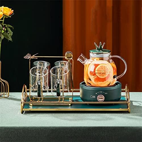 סט תה בסגנון נורדי לא עם בסיס חימום סט חימום טמפרטורה ביתית עמיד טמפרטורה עמידה אחר הצהריים פרח תה קומקום תה